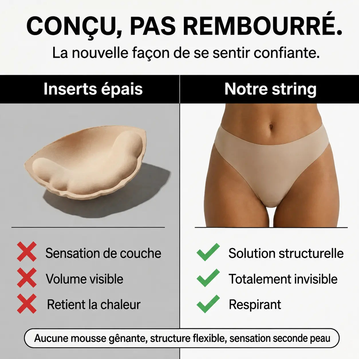 ISCOND™ Invisible Fit — String Taille Haute Invisible